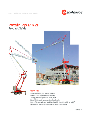 Torenkranen - Trolley-arm - Onder draaiend Potain IGO MA 21