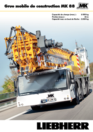 Vrachtwagentorenkraan - Trolley-arm - Onder draaiend Liebherr MK 88