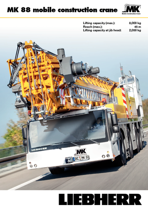 Vrachtwagentorenkraan - Trolley-arm - Onder draaiend Liebherr MK 88