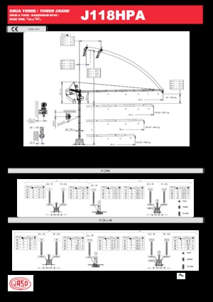Torenkranen - Trolley-arm - Boven draaiend Jaso J118HPA