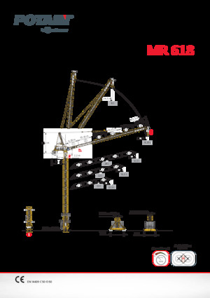 Torenkranen - Beweegbare arm - Boven draaiend Potain MR 618