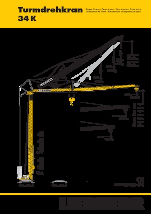 Torenkranen - Trolley-arm - Onder draaiend Liebherr 34 K 
