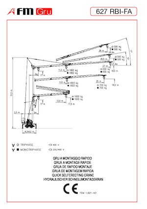 Torenkranen - Trolley-arm - Onder draaiend FM-Gru 627 RBI-FA