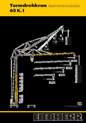 Torenkranen - Trolley-arm - Onder draaiend Liebherr 65 K.1