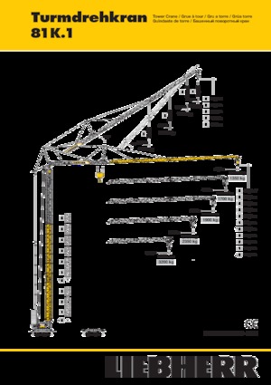 Torenkranen - Trolley-arm - Onder draaiend Liebherr 81 K.1 