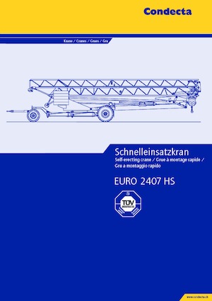Torenkranen - Trolley-arm - Onder draaiend Condecta E 2407 HS