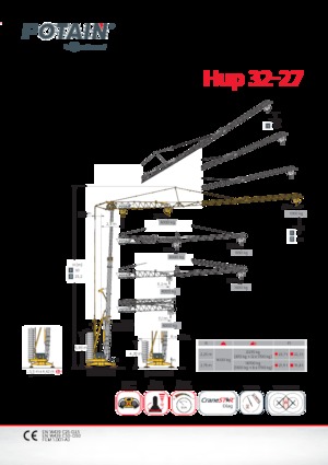 Torenkranen - Trolley-arm - Onder draaiend Potain Hup32-27