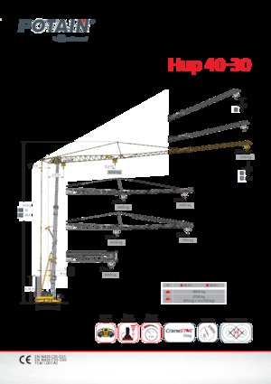 Torenkranen - Trolley-arm - Onder draaiend Potain Hup40-30