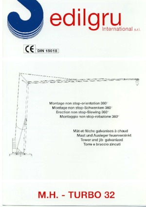 Torenkranen - Trolley-arm - Onder draaiend Edilgru T 32