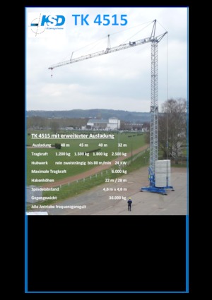 Torenkranen - Trolley-arm - Onder draaiend KSD TK 4515 (2,5m)