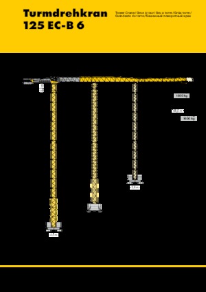 Torenkranen - Trolley-arm - Boven draaiend Liebherr 125 EC-B 6