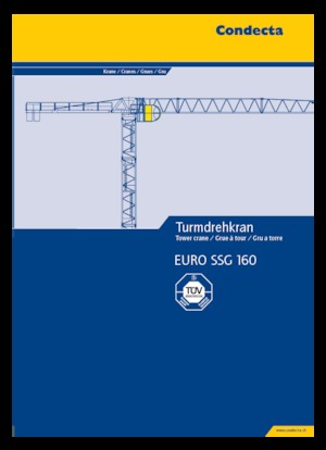 Torenkranen - Trolley-arm - Boven draaiend Condecta EURO SSG 160