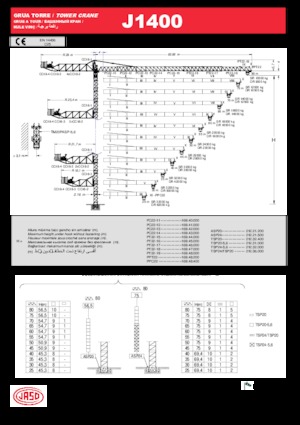 Torenkranen - Trolley-arm - Boven draaiend Jaso J1400