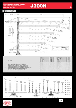 Torenkranen - Trolley-arm - Boven draaiend Jaso J300N.A