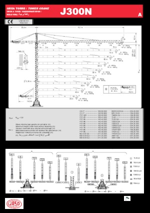Torenkranen - Trolley-arm - Boven draaiend Jaso J300N.A