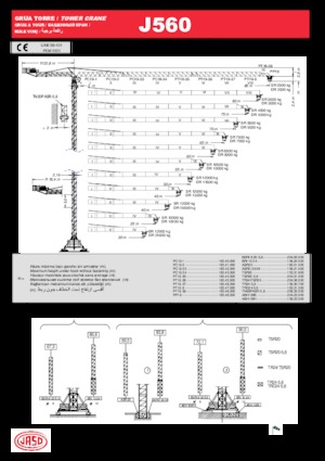 Torenkranen - Trolley-arm - Boven draaiend Jaso J560