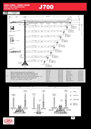 Torenkranen - Trolley-arm - Boven draaiend Jaso J700