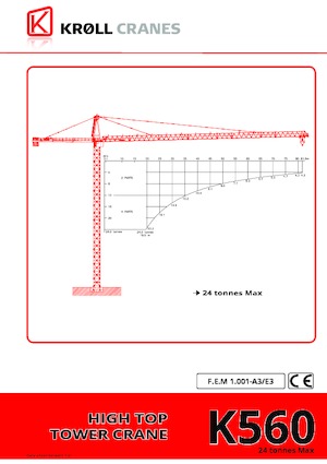 Torenkranen - Trolley-arm - Boven draaiend Kroll K-560