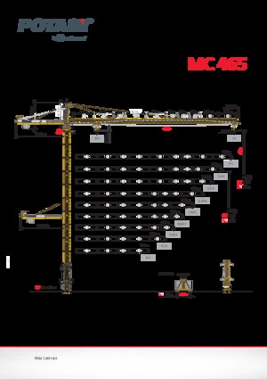 Torenkranen - Trolley-arm - Boven draaiend Potain MC 465