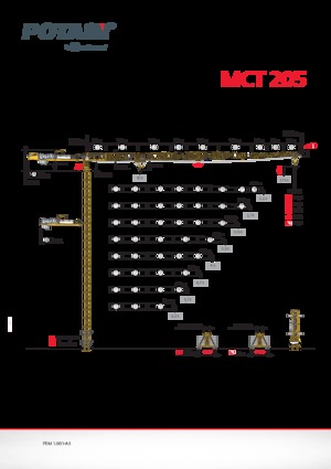 Torenkranen - Trolley-arm - Boven draaiend Potain MCT 205