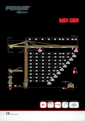 Torenkranen - Trolley-arm - Boven draaiend Potain MD 569