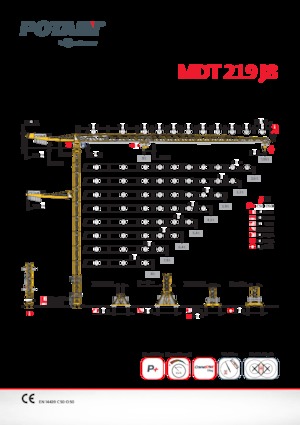 Torenkranen - Trolley-arm - Boven draaiend Potain MDT 219 J8