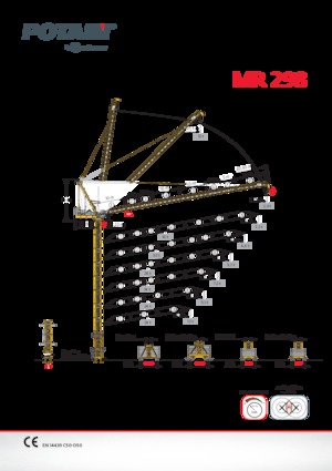 Torenkranen - Trolley-arm - Boven draaiend Potain MR 298