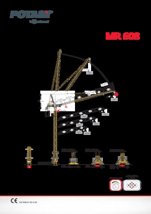 Torenkranen - Trolley-arm - Boven draaiend Potain MR 608