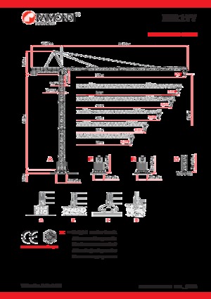 Torenkranen - Trolley-arm - Boven draaiend Raimondi MR177