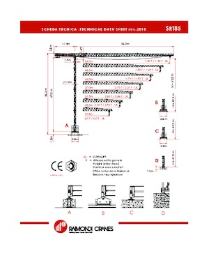 Torenkranen - Trolley-arm - Boven draaiend Raimondi SRT 85