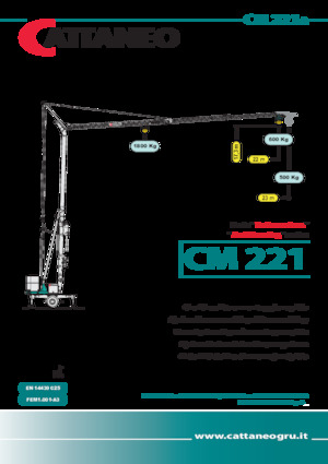 Torenkranen - Trolley-arm - Onder draaiend Cattaneo CM 221A