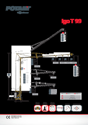 Torenkranen - Trolley-arm - Onder draaiend Potain Igo T 99