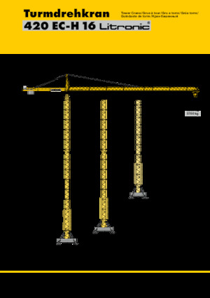 Torenkranen - Trolley-arm - Boven draaiend Liebherr 420 EC-H 16