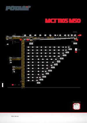 Torenkranen - Trolley-arm - Boven draaiend Potain MCT 1105 M50