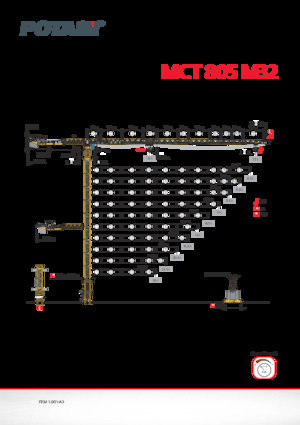 Torenkranen - Trolley-arm - Boven draaiend Potain MCT 805 M32