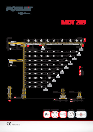 Torenkranen - Trolley-arm - Boven draaiend Potain MDT 289