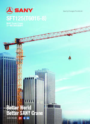 Torenkranen - Trolley-arm - Boven draaiend Sany SFT125