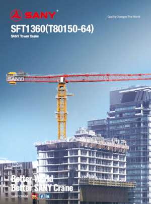 Torenkranen - Trolley-arm - Boven draaiend Sany SFT1360