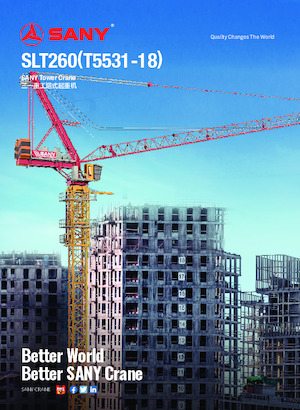 Torenkranen - Trolley-arm - Boven draaiend Sany SLT260 