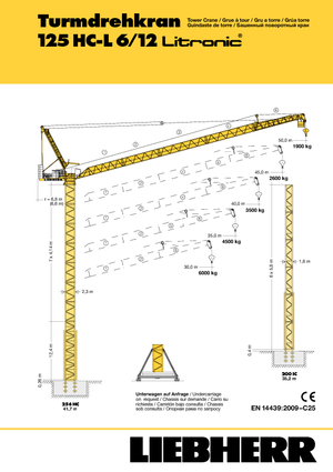Torenkranen - Beweegbare arm - Boven draaiend Liebherr 125 HC L