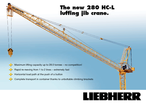 Torenkranen - Beweegbare arm - Boven draaiend Liebherr 280 HC-L 16/28  Litronic