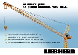 Torenkranen - Beweegbare arm - Boven draaiend Liebherr 280 HC-L 16/28  Litronic