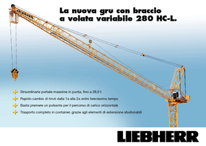 Torenkranen - Beweegbare arm - Boven draaiend Liebherr 280 HC-L 16/28  Litronic
