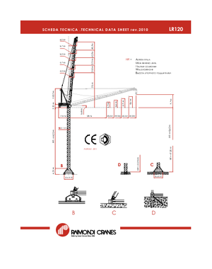 Torenkranen - Beweegbare arm - Boven draaiend Raimondi LR 120