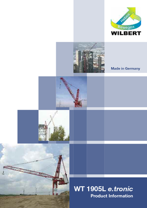 Torenkranen - Beweegbare arm - Boven draaiend Wilbert WT 1905 L e.tronic