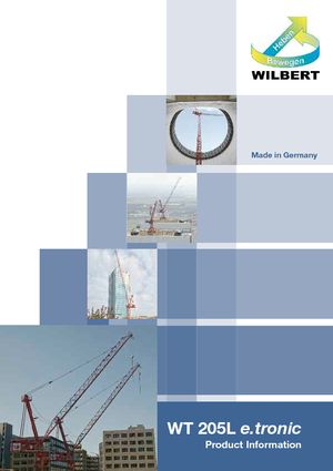 Torenkranen - Beweegbare arm - Boven draaiend Wilbert WT 205 L e.tronic