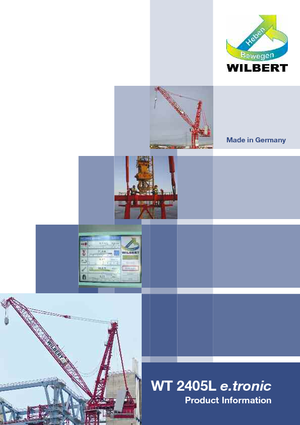Torenkranen - Beweegbare arm - Boven draaiend Wilbert WT 2405 L e.tronic