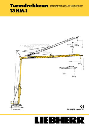 Torenkranen - Trolley-arm - Onder draaiend Liebherr 13 HM