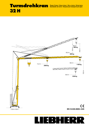 Torenkranen - Trolley-arm - Onder draaiend Liebherr 32 H (FU)