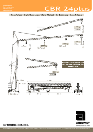 Torenkranen - Trolley-arm - Onder draaiend Arcomet A 24 H